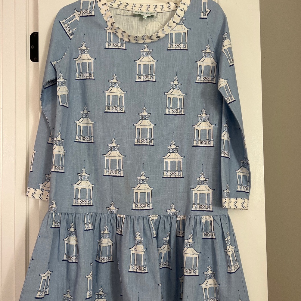 Brooke Wright Designs Blue Print  Dress Size XS/S